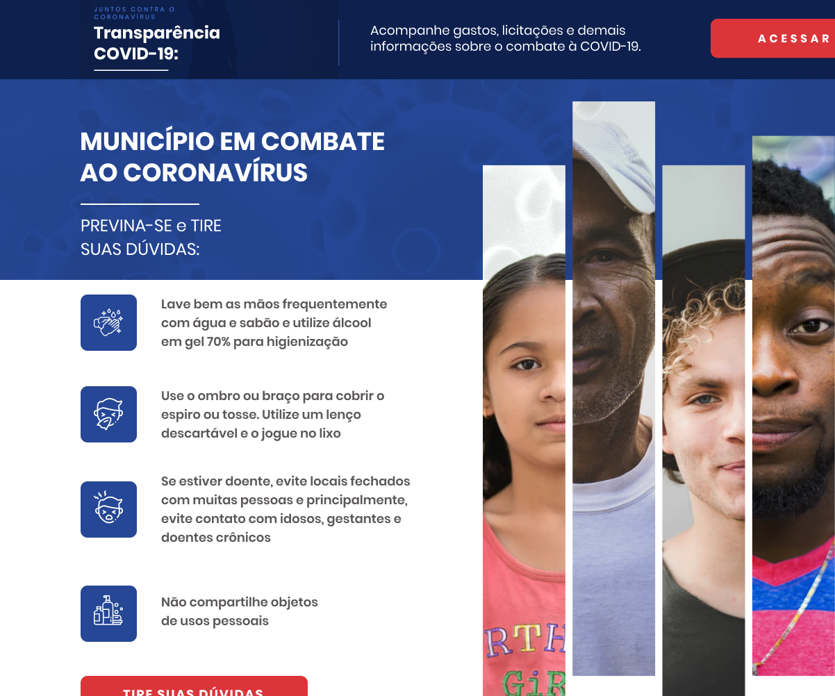 Seu órgão 100% transparente no combate ao coronavírus